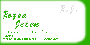 rozsa jelen business card